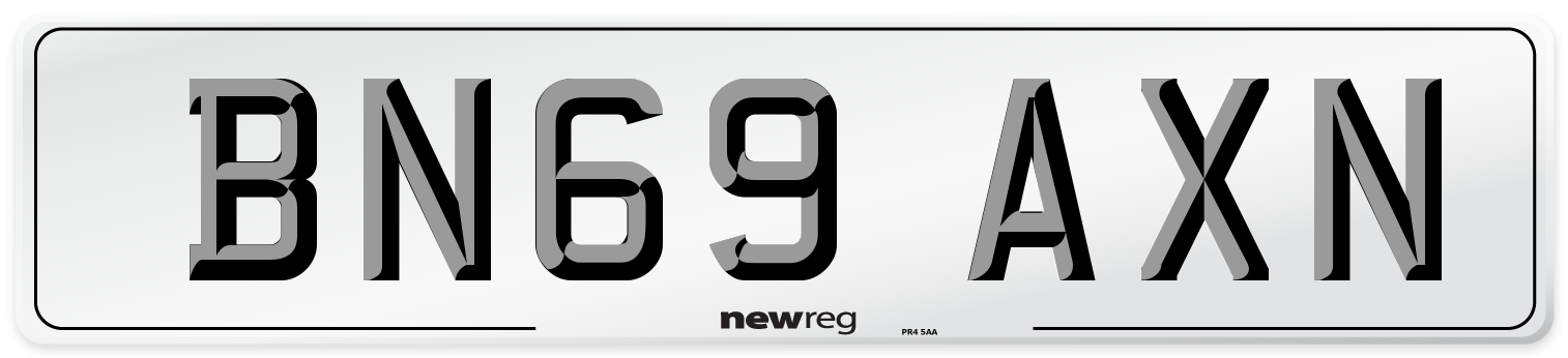 BN69 AXN Number Plate from New Reg